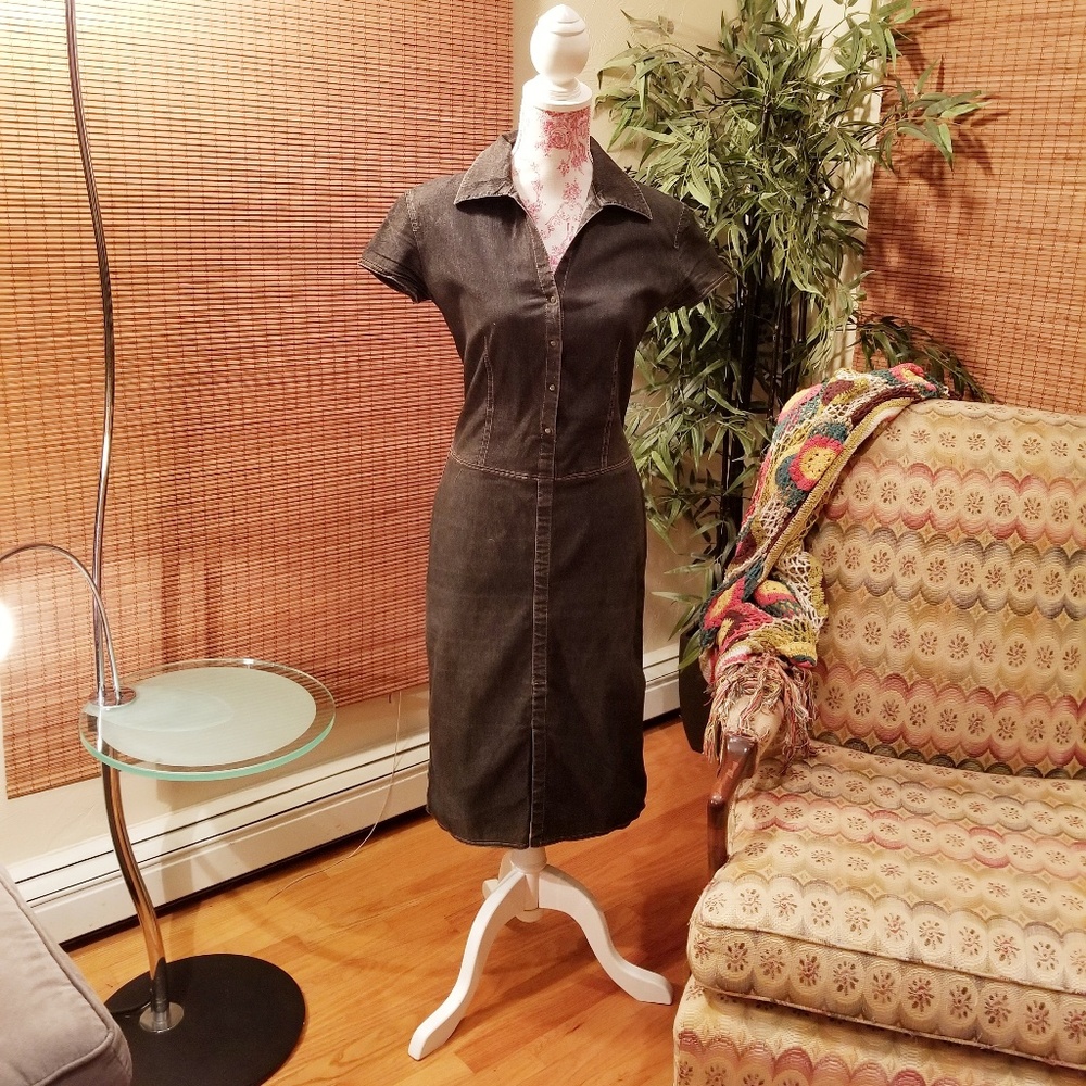 Denim dress dark elegant by Mango